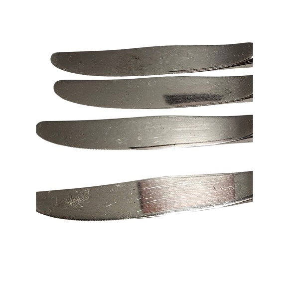 Oneida LASTING ROSE Set of 4 Dinner Knives Oneidacraft Stainless Flatware - Picture 4 of 7